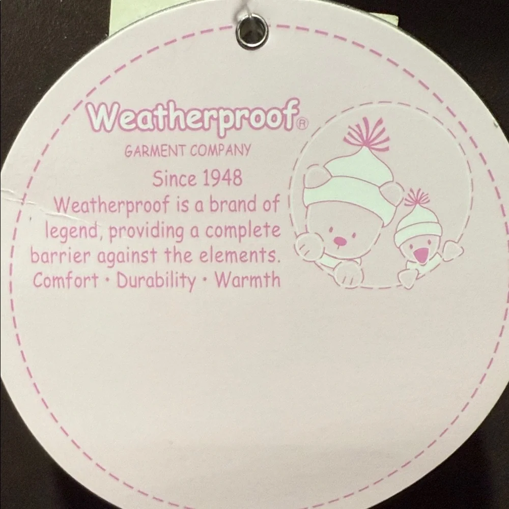Weatherproof Pink and Cream Kids One Piece Winter Coat with Sheep, Size 3/6 mo